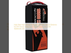 এফপিভি ড্রোনের জন্য উচ্চ রেট উচ্চ ভোল্টেজ রিচার্জেবল লিথিয়াম ব্যাটারি 1510g লিপো পলিমার ব্যাটারি 6S 22.8V 16000mAh 30C